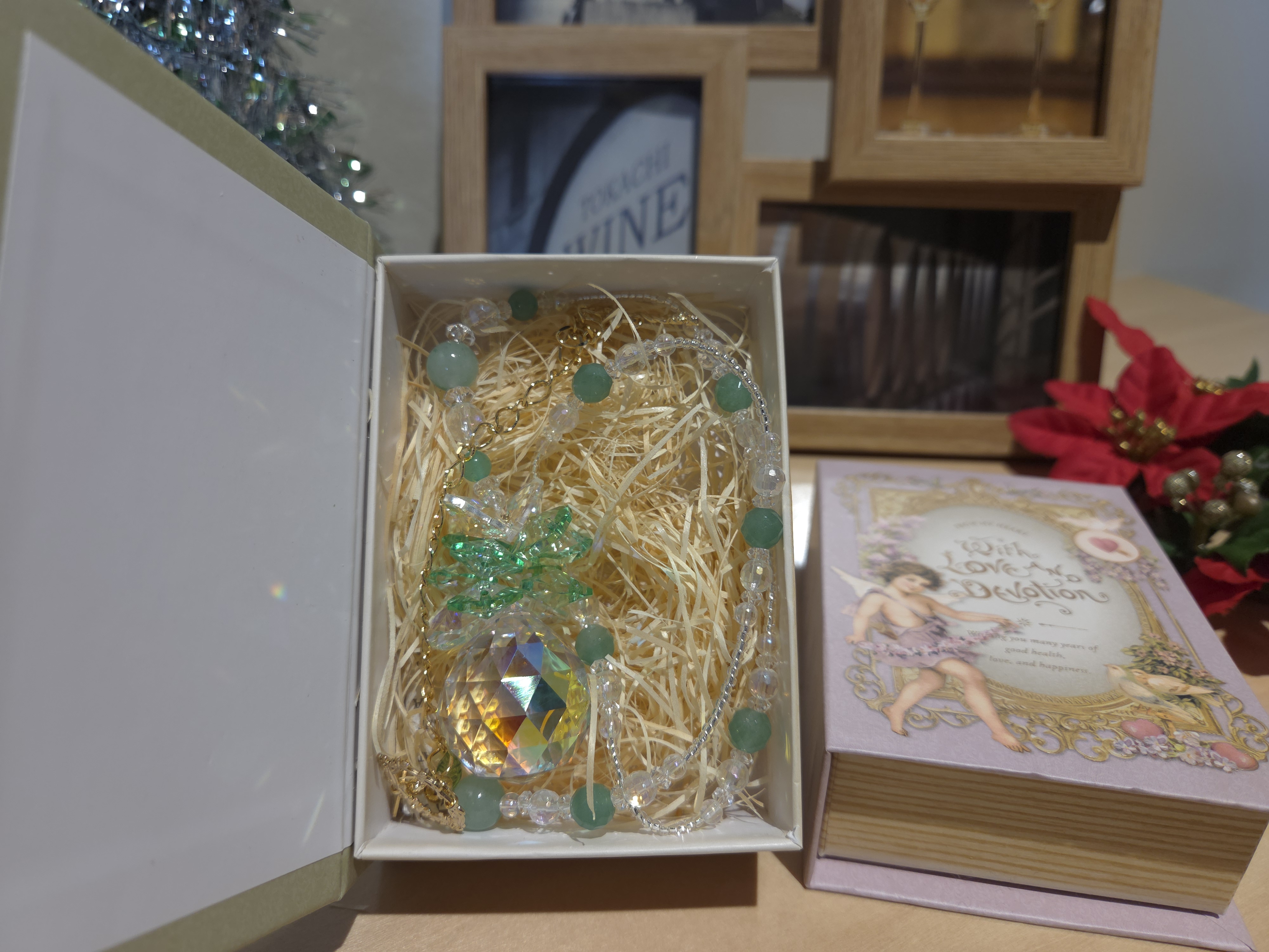 サンキャッチャー（山幸） お部屋用 北海道 池田町 いけだワイン城 オリジナル クリスタル インテリア 窓飾り 天然石 クリスタル アクセサリー ギフト