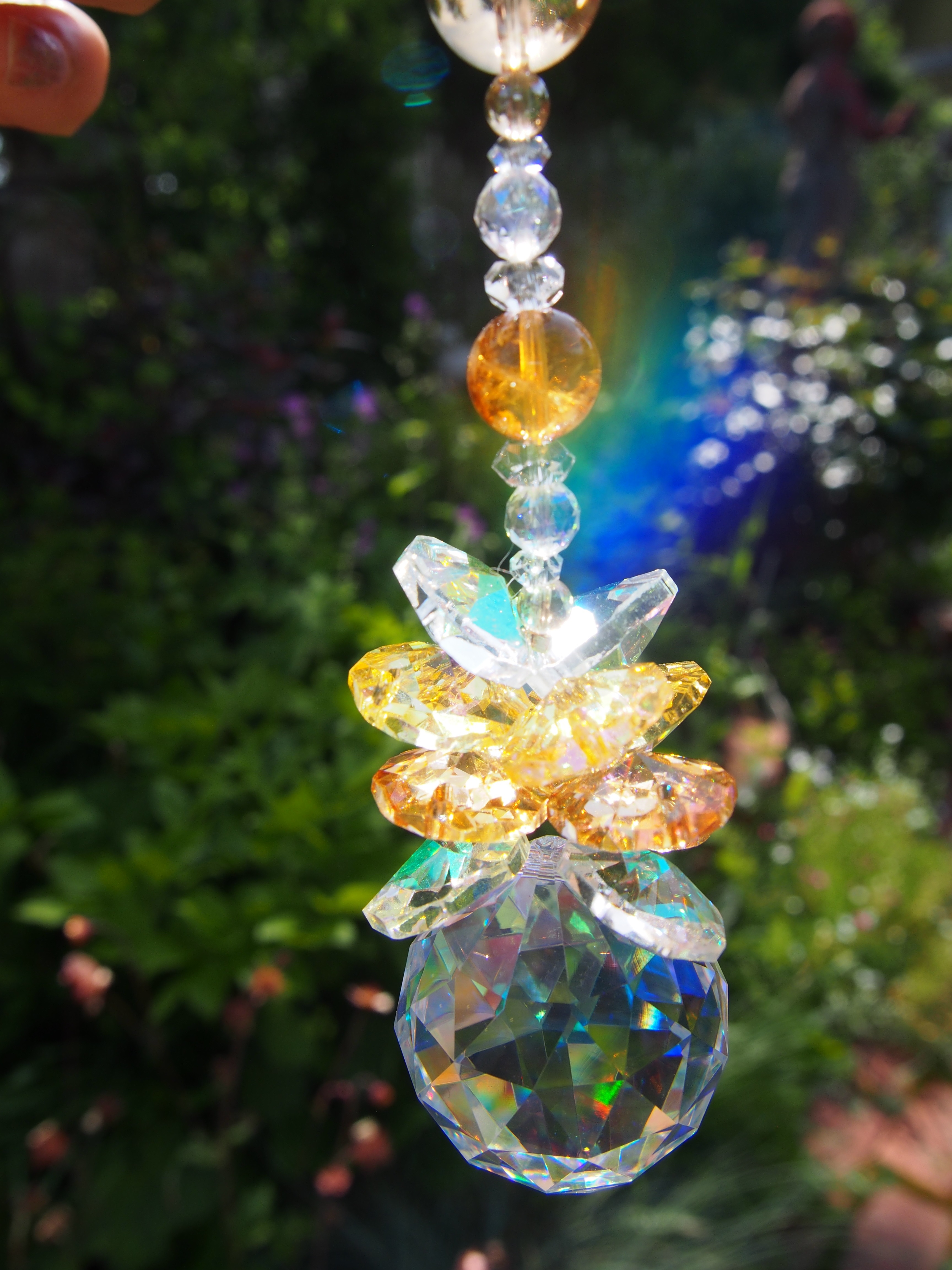 サンキャッチャー（ブランデー） 北海道 池田町 いけだワイン城 オリジナル クリスタル インテリア 窓飾り 天然石 クリスタル アクセサリー ギフト