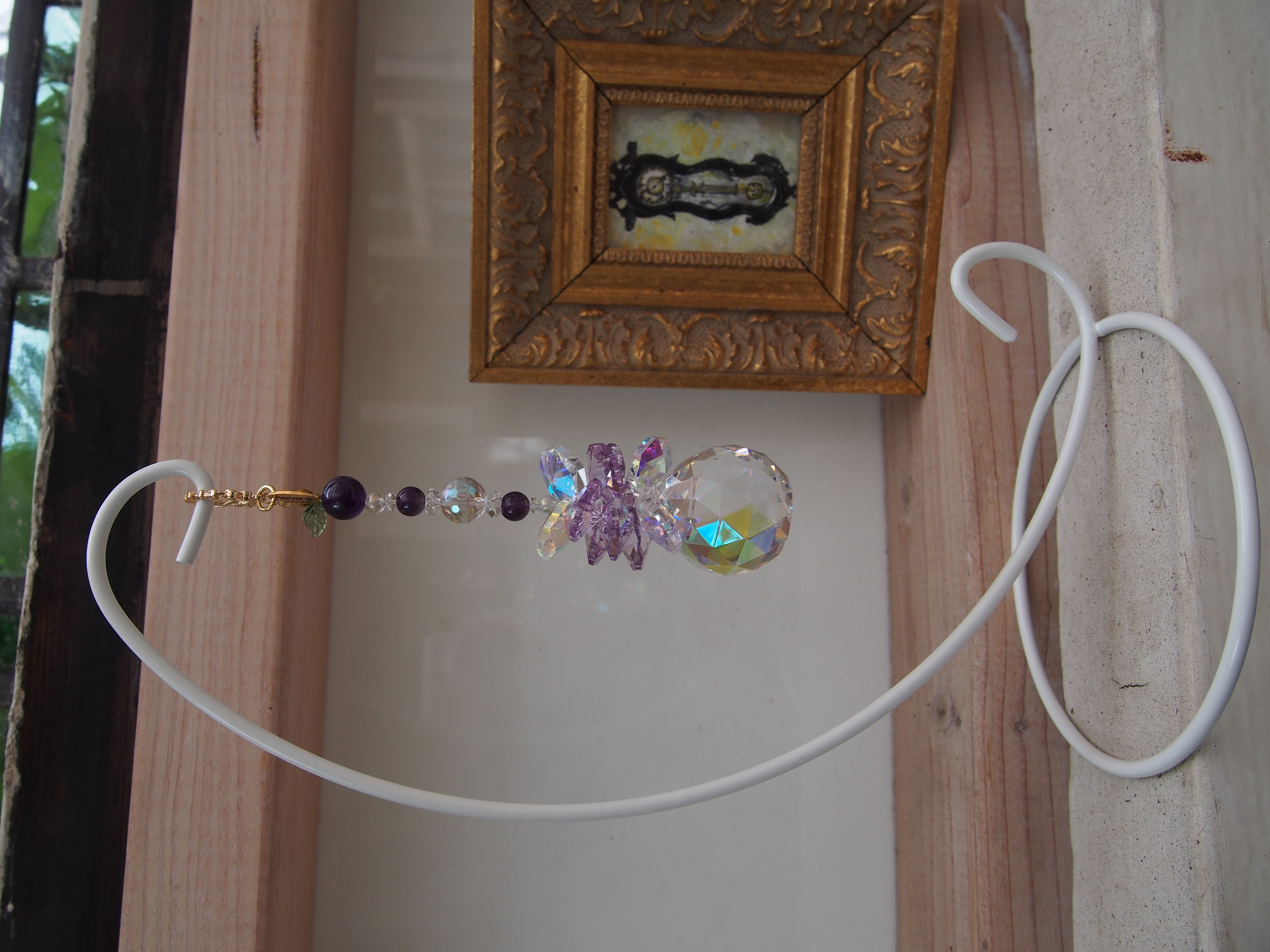 サンキャッチャー（山幸） 北海道 池田町 いけだワイン城 オリジナル クリスタル インテリア 窓飾り 天然石 クリスタル アクセサリー ギフト