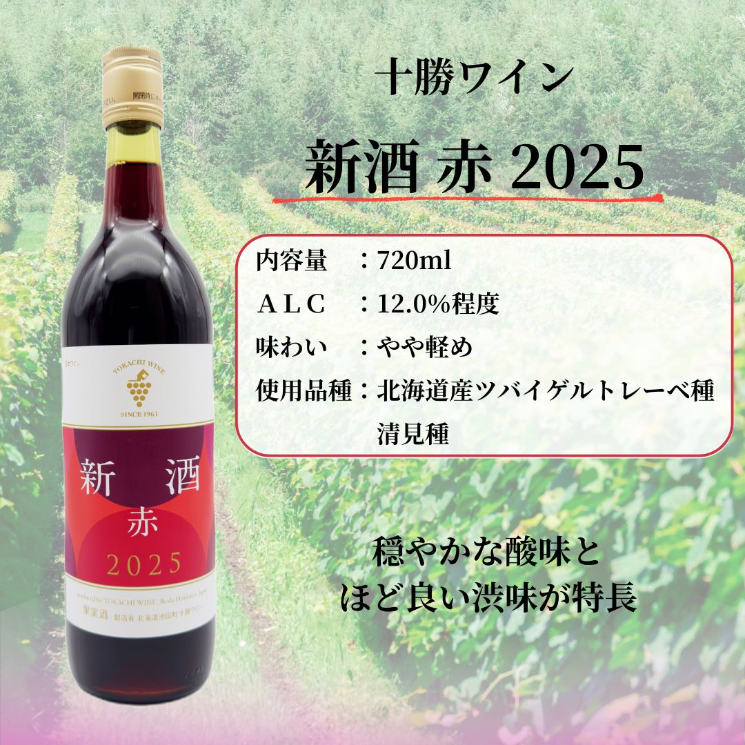 十勝ワイン 新酒2025 赤・白 2本セット 北海道ワイン 北海道池田町 11月20日解禁 数量限定