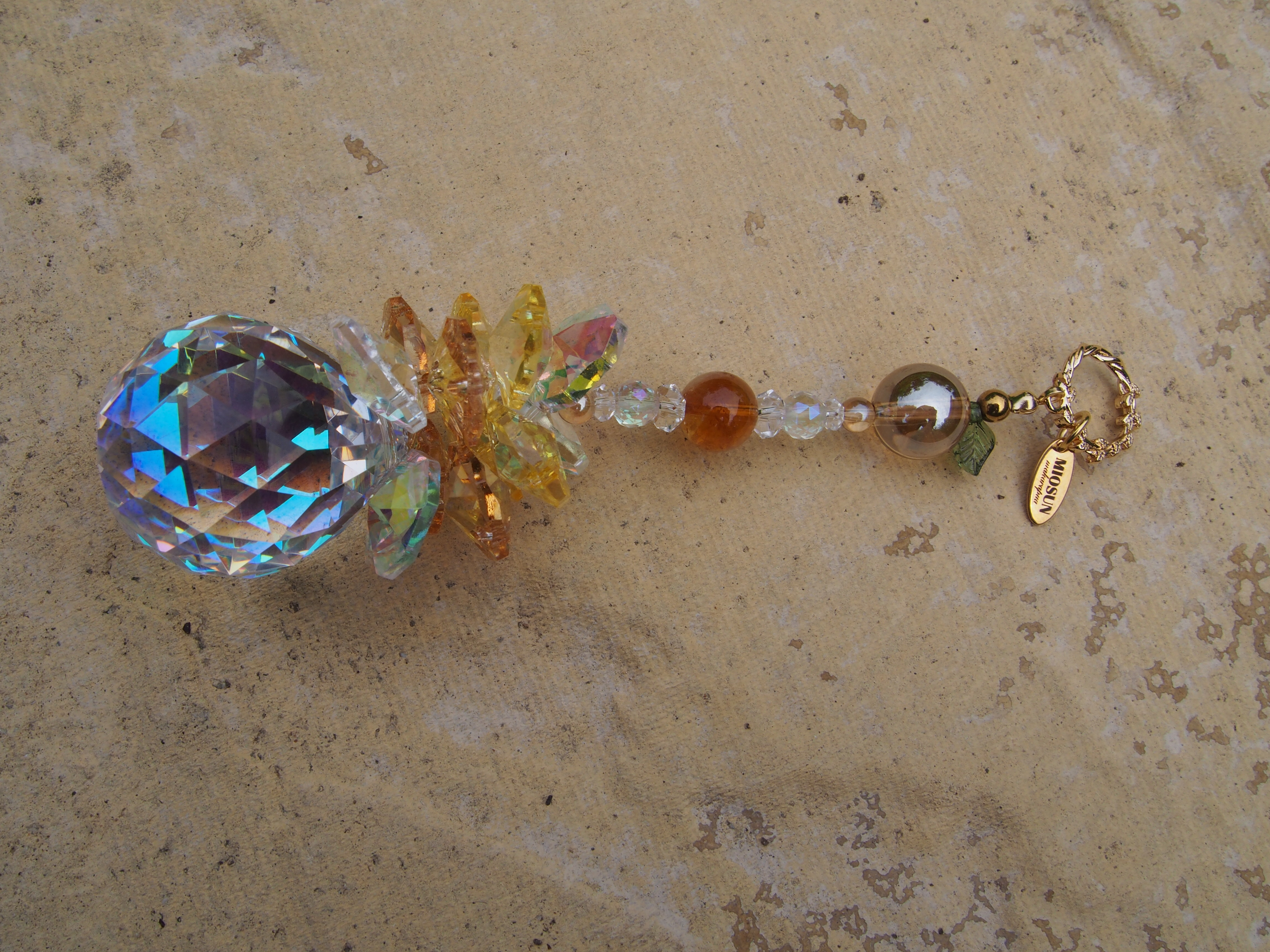 サンキャッチャー（ブランデー） 北海道 池田町 いけだワイン城 オリジナル クリスタル インテリア 窓飾り 天然石 クリスタル アクセサリー ギフト