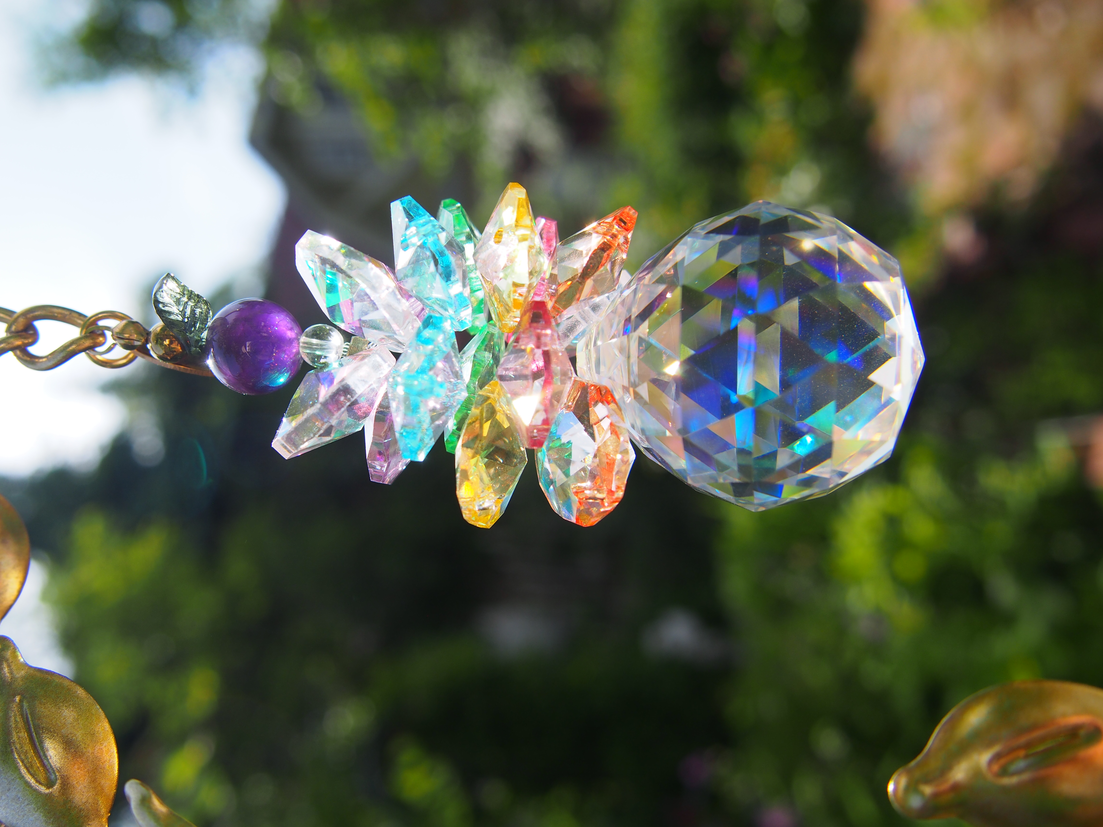 Dreamサンキャッチャー 北海道 池田町 いけだワイン城 オリジナル クリスタル インテリア 窓飾り 天然石 クリスタル アクセサリー ギフト