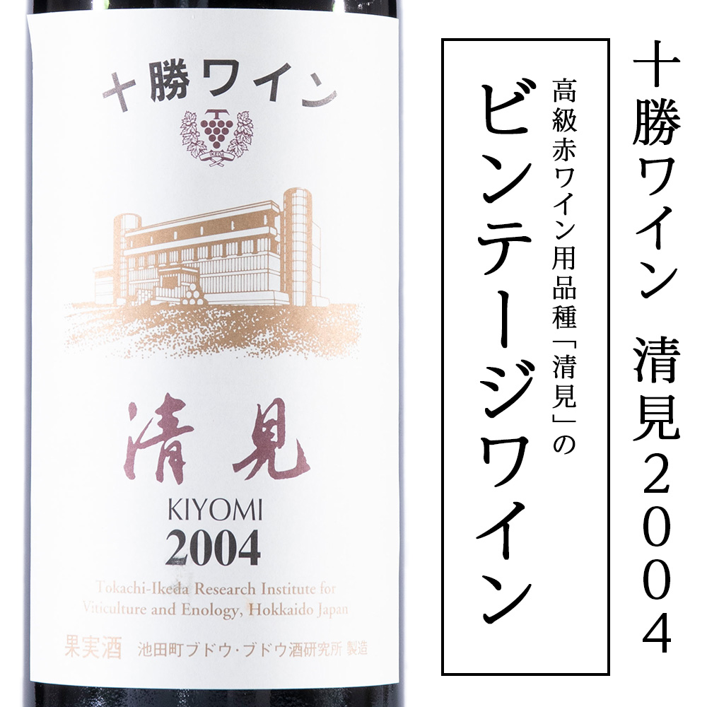 十勝ワイン 清見（キヨミ）2004準グレートビンテージ 720ml 北海道池田町 ビンテージ 赤ワイン 数量限定