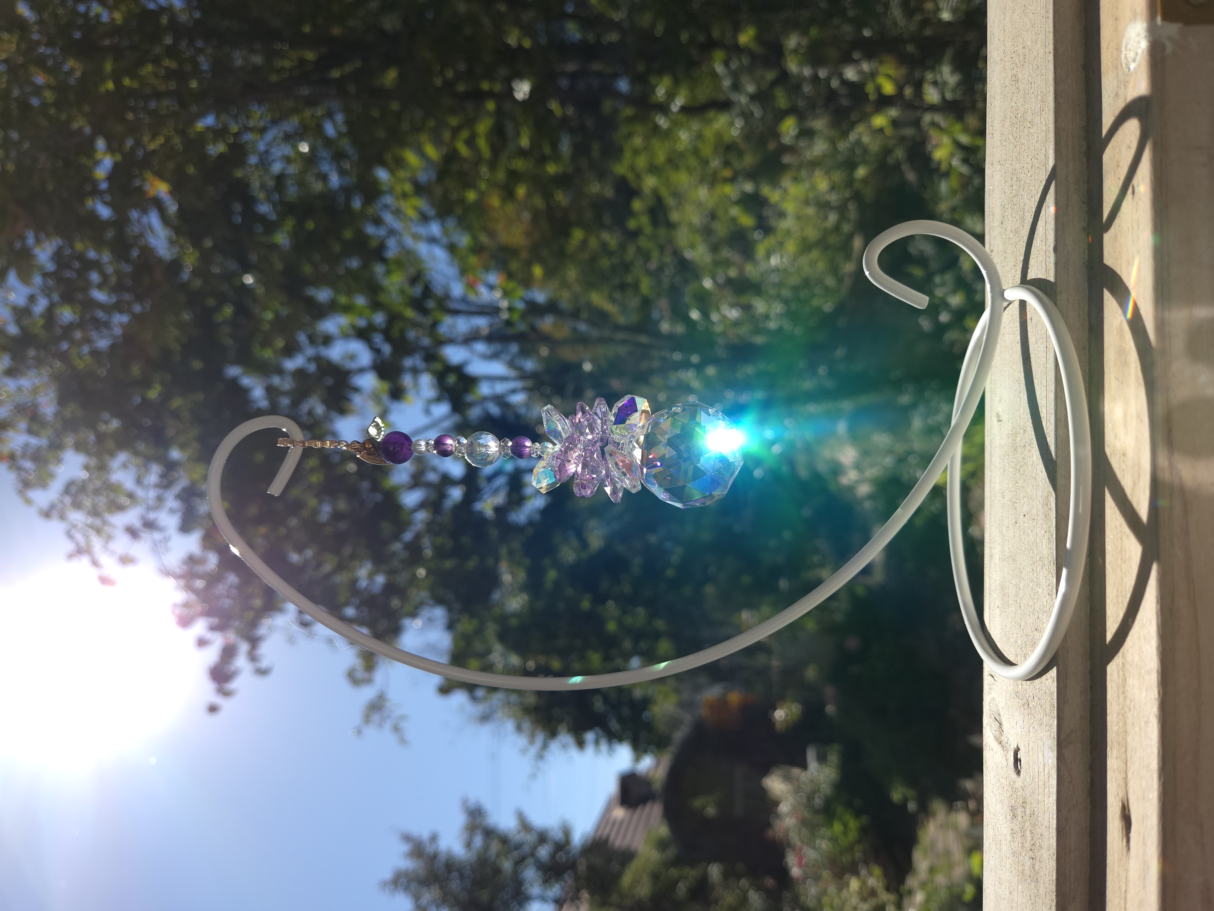 サンキャッチャー（山幸） 北海道 池田町 いけだワイン城 オリジナル クリスタル インテリア 窓飾り 天然石 クリスタル アクセサリー ギフト