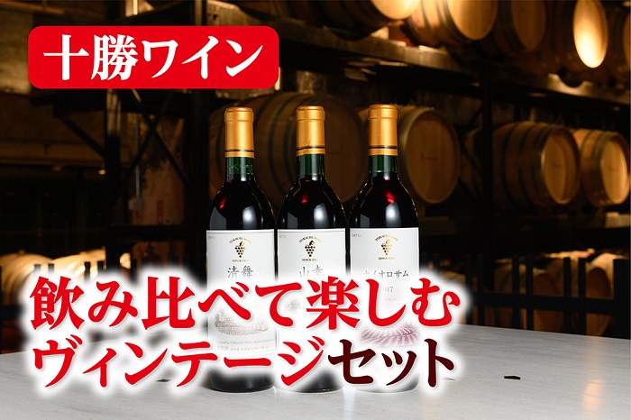 北海道　飲み比べて楽しむヴィンテージ赤　十勝ワイン
