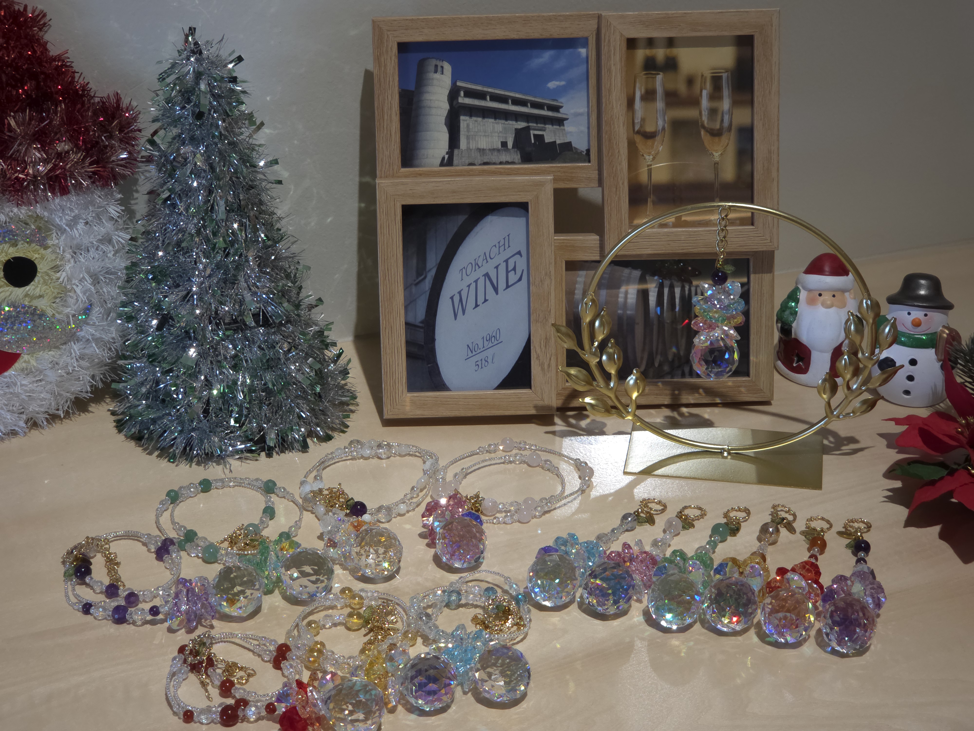 サンキャッチャー（清見蝦夷山桜） 北海道 池田町 いけだワイン城 オリジナル クリスタル インテリア 窓飾り 天然石 クリスタル アクセサリー ギフト