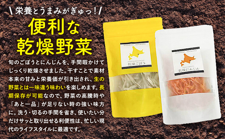 【乾燥野菜 シリーズ】 ごぼう ・ にんじん ギフト セット 北海道 十勝 豊頃町 特産 数量限定 送料無料 簡単レシピ 栄養価 長期保存《30日以内に出荷予定(土日祝除く)》