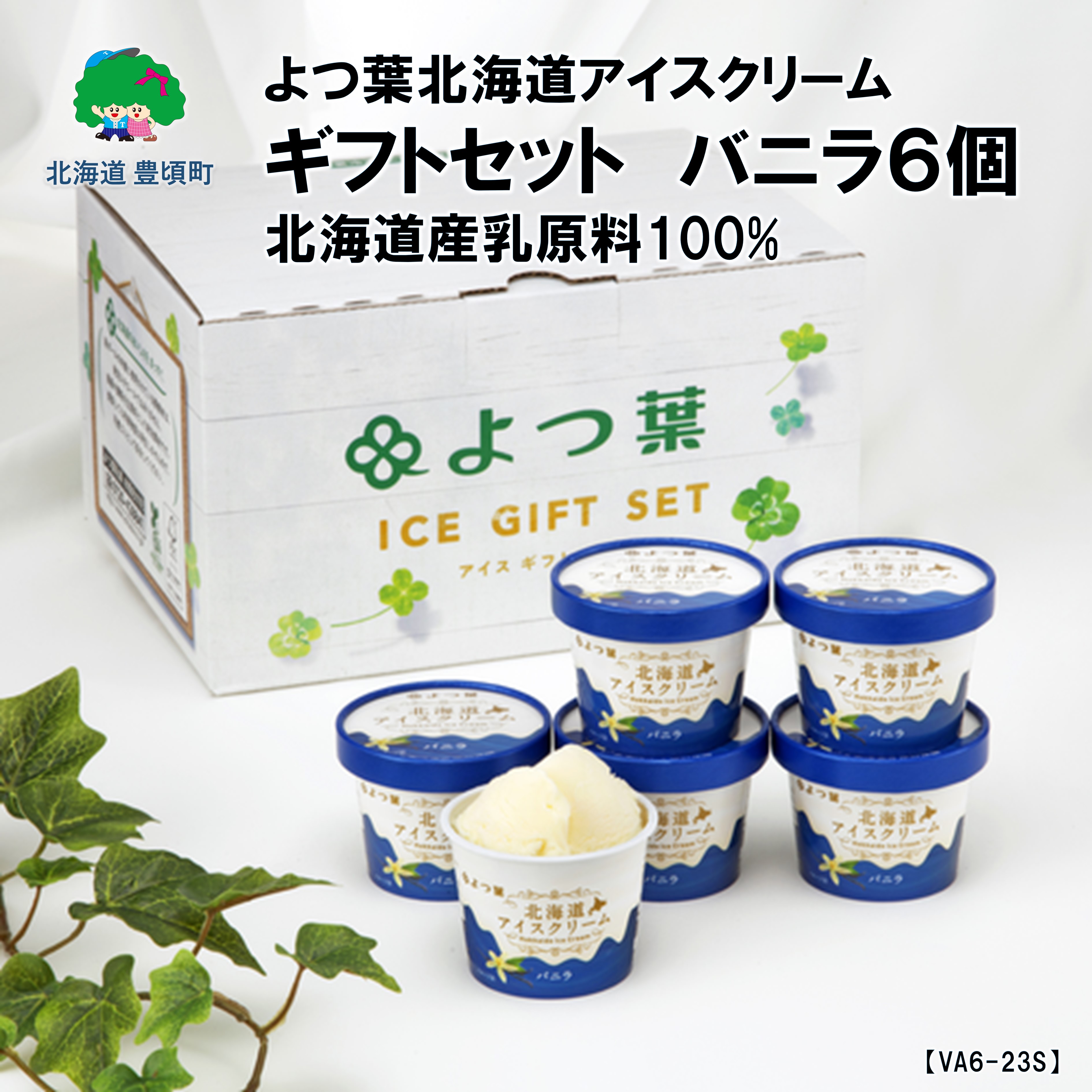 よつ葉北海道アイスクリームギフトセット（バニラ）6個北海道産乳原料100% 【VA6-23S】
