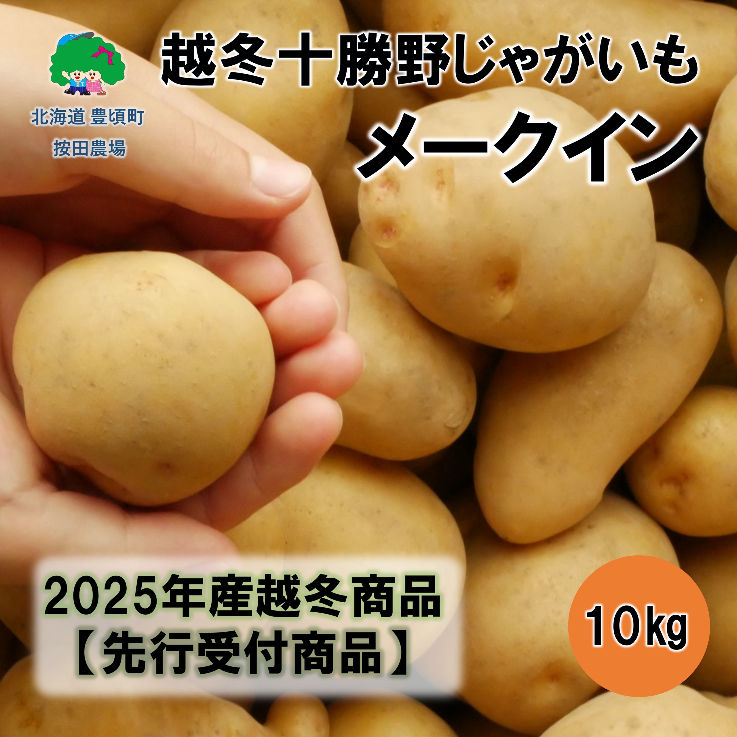 越冬十勝野じゃがいもメークイン10kg 【2026年春出荷】（先行受付）［按田農場］