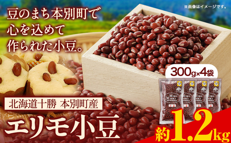 令和６年産 エリモ小豆 1.2kg 北海道十勝 本別町産本別町農業協同組合《11月上旬以降出荷予定》北海道  本別町 豆 小豆 あずき 小豆茶 あずき茶 送料無料