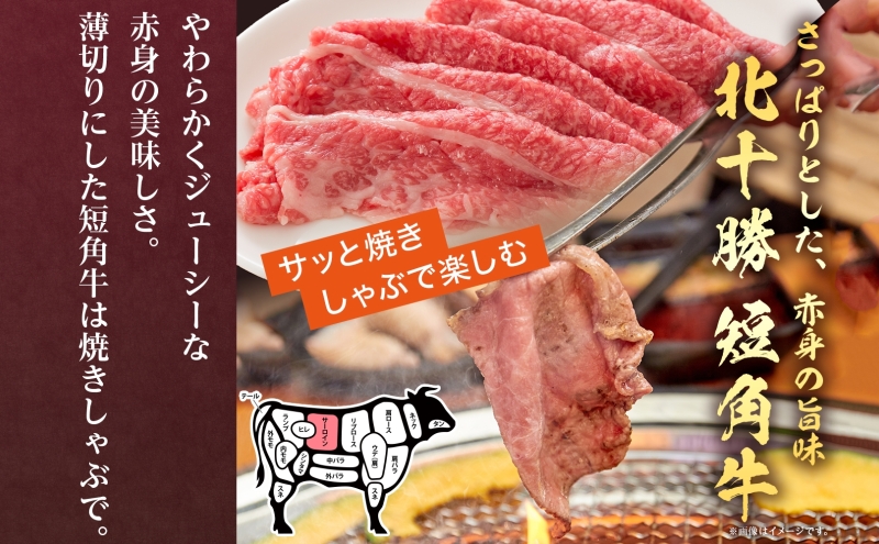 北海道 北十勝 短角牛 サーロイン 焼きしゃぶ用 300g×2 計600g 肉 焼きしゃぶ 焼肉 赤身 赤身肉 和牛 牛肉 国産 ご飯 贅沢 肉厚 冷凍 ギフト 北十勝ファーム 送料無料