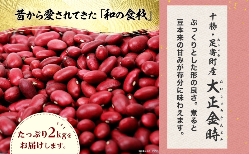 北海道 令和6年産 大正金時 1kg×2袋 計2kg 金時豆 金時 豆 赤いんげん豆 国産 十勝 和食 煮豆 甘煮 和菓子 甘納豆 甘味 おやつ 常温 お取り寄せ 党崎農場 送料無料