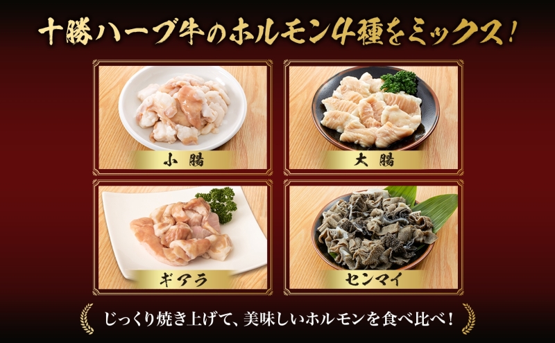 北海道 十勝ハーブ牛 味付けホルモン 林檎と蜂蜜 醤油 200g 2パック 計400g  しょうゆ味 ミックスホルモン ホルモン ギアラ センマイ 国産 国産牛 ハーブ牛 牛肉 肉 焼肉 冷凍 ギフト 贈答 プレゼント お取り寄せ 送料無料 足寄 十勝