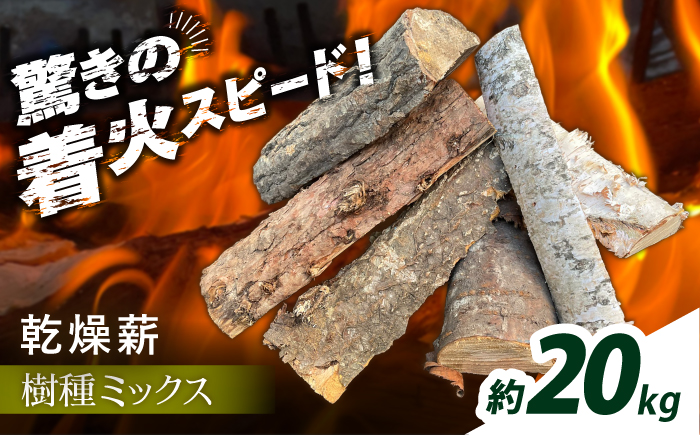 北海道 あしょろの薪（ミックス樹種） 約20kg《足寄町》【合同会社tetote】 [BEBD002] 北海道産 ミックス樹 ミックス 乾燥薪 まき 薪ストーブ マキ 木材 キャンプ 焚火 燃料 北海道 国産 アウトドア