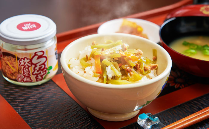 ラワンぶき炊き込みご飯の素（鶏肉3個・大豆2個）各100g《足寄町》【NPO法人あしょろ観光協会】炊き込みご飯 ラワンぶき 鶏肉 大豆 手作り セット 缶詰 加工品 農家 足寄町産 北海道産 道産 あしょろ 北海道 [BEAE015]