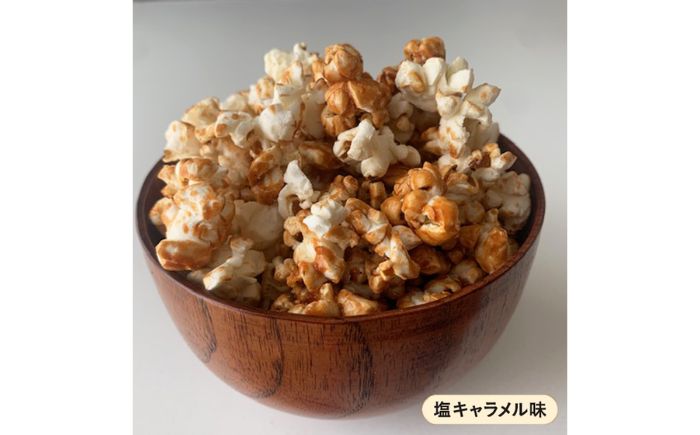 ささ塩仕立ての美味しいポップコーン（塩バター味×3個・塩キャラメル味×2個）《足寄町》【株式会社北のささ】 [BEAR018]