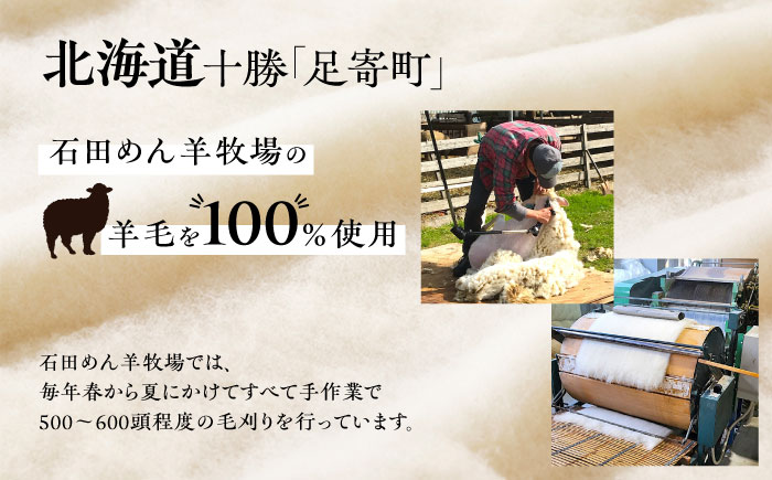 希少 羊毛100％使用 職人手作りの羊毛掛け布団（シングル）《足寄町》【石田めん羊牧場】布団 掛け布団 ふとん 羊 羊毛 羊毛100% 寝具 シングル 手作り あしょろ 北海道 [BEAD008]