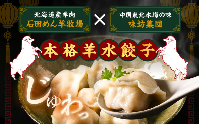 羊の水餃子（25個入り×2パック）《足寄町》【石田めん羊牧場】　中華 餃子 ぎょうざ ギョウザ 点心 惣菜 おかず 弁当 羊肉 お肉 手づくり 冷凍 ジューシー 簡単調理 名店 味坊 足寄 北海道 北海道産 [BEAD020]