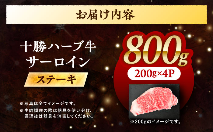 北海道 十勝 ハーブ牛  サーロインステーキ 800g （200g×4） 《足寄町》【株式会社ノベルズ食品】 [BEAQ049] 牛肉 牛 肉 にく ニク サーロイン ステーキ 国産 道産 北海道産 十勝 冷凍