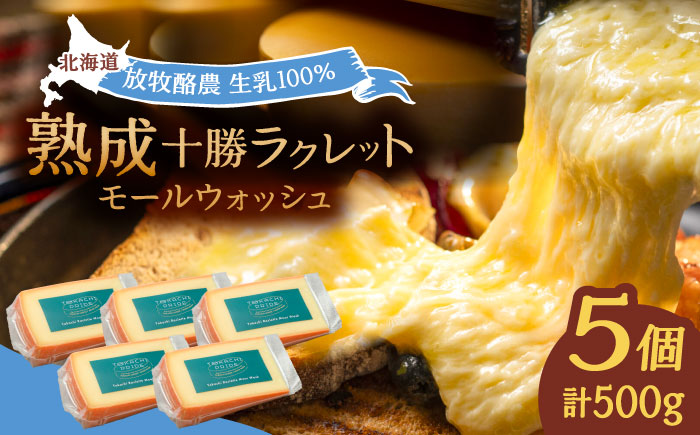 北海道 十勝ラクレット モールウォッシュ 100g×5個[足寄町][合同会社あしょろチーズ工房] 北海道産 十勝チーズ ラクレット 温泉水 乳製品 生乳 加工品 濃厚 冷蔵 十勝 あしょろ [BEAU004]