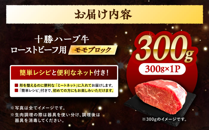 北海道 十勝 ハーブ牛 ローストビーフ 赤身肉 300g 【簡単レシピ付き】 《足寄町》【株式会社ノベルズ食品】 [BEAQ066]
