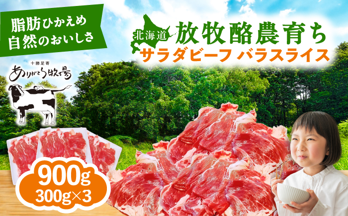 ＼TVで話題／【先行予約】サラダビーフ バラ スライス 300g×3パック【11月中旬以降発送】《足寄町》【ありがとう牧場】牛肉 ビーフ 肉 ミート 牛 焼肉 牛丼 カレー BBQ ヘルシー ギフト 北海道産 道産 あしょろ 北海道 [BEAH006]