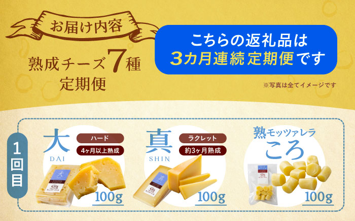【全3回定期便】 北海道チーズ 7種 　《足寄町》【合同会社あしょろチーズ工房】 定期便 北海道産 北海道チーズ 十勝チーズ 食べ比べ チーズ 熟成チーズ チーズセット ハードタイプ セミハード モッツァレラ ラクレット ウォッシュチーズ まろやか ワイン パン 冷蔵 お取り寄せ 十勝 北海道 [BEAU010]