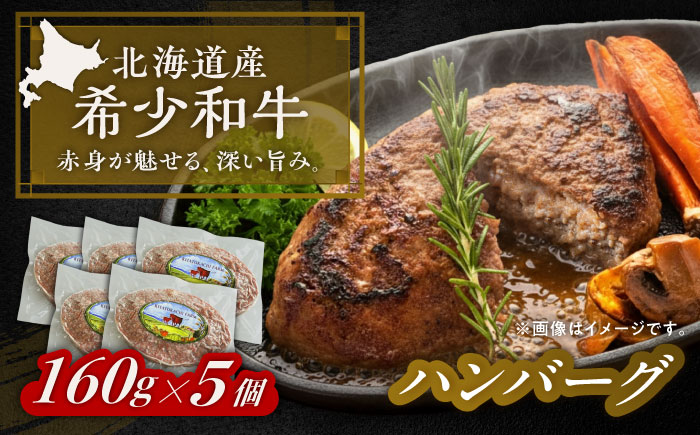 北海道 北十勝 短角牛 ハンバーグ 160g×5《足寄町》【北十勝ファーム有限会社】 [BEAI089]