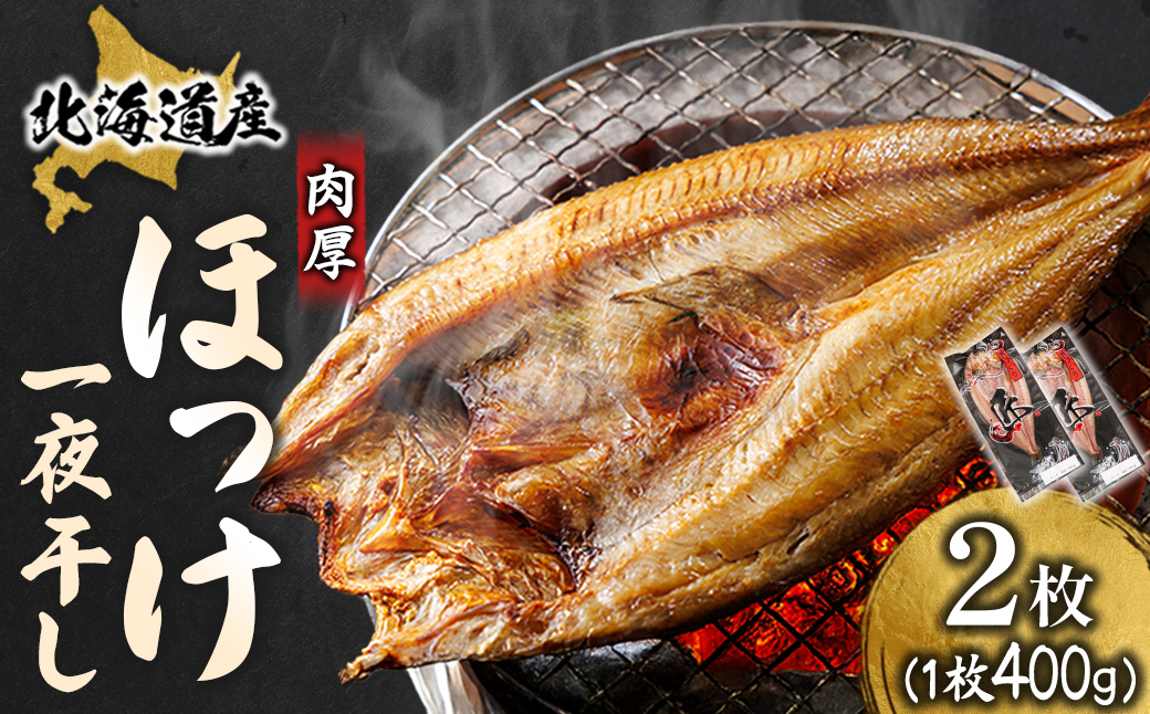 北海道産 ほっけ一夜干し（400〜449g）×2枚 【配送日時指定可能】 釧路町の匠が贈る 北の至宝 ホッケ 干物 焼魚 焼き魚 白身魚 セット ひもの 魚干物 一人暮らし セット おかず 冷凍 スピード発送 すぐ届く 魚介類 海鮮 絶品 人気 ヒロセ すぐ発送 北海道 釧路町 釧路超 特産品