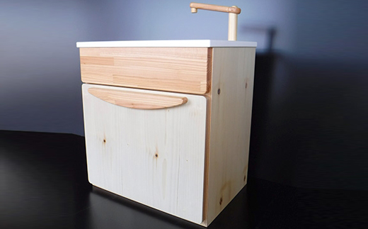 木のぬくもり　ままごとキッチン【流し台】＜出荷時期：受注発注のため、申込後2か月前後で出荷＞ おもちゃ 玩具 収納 赤ちゃん おもちゃ 男の子 女の子 木製 ままごと ままごとキッチン 北海道 釧路町 釧路超 特産品 br09