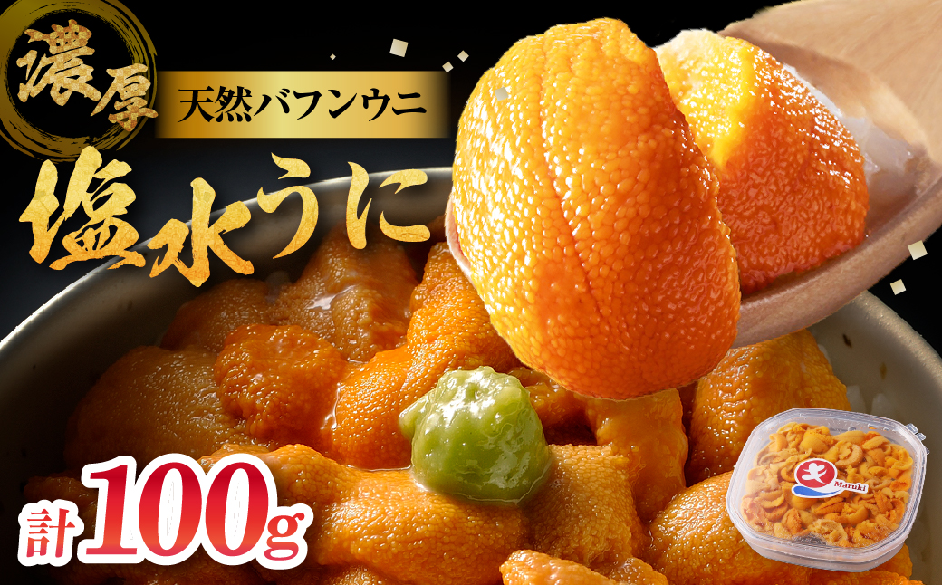 ≪氷温熟成≫塩水うに(天然バフンウニ)　100g×1パック_H0009-103