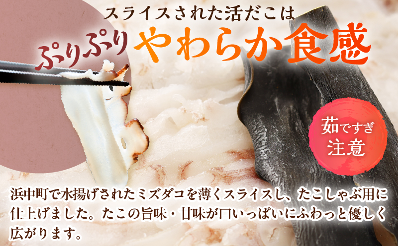 【先行予約・12月から順次発送】たこしゃぶ300g×1パック(だし昆布・昆布ポン酢付き)_230105