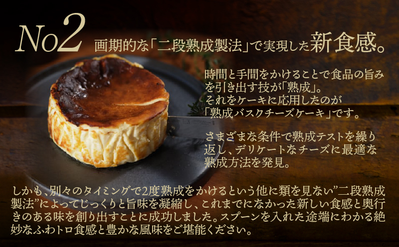 ≪母の日までにお届け!!≫熟成と非熟成バスクチーズケーキ食べ比べセット_H0041-101-mo