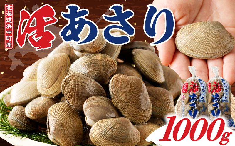 4月～6月発送分《先行予約・期間限定》浜中町産活あさり(500g×2袋セット)_H0023-029-02