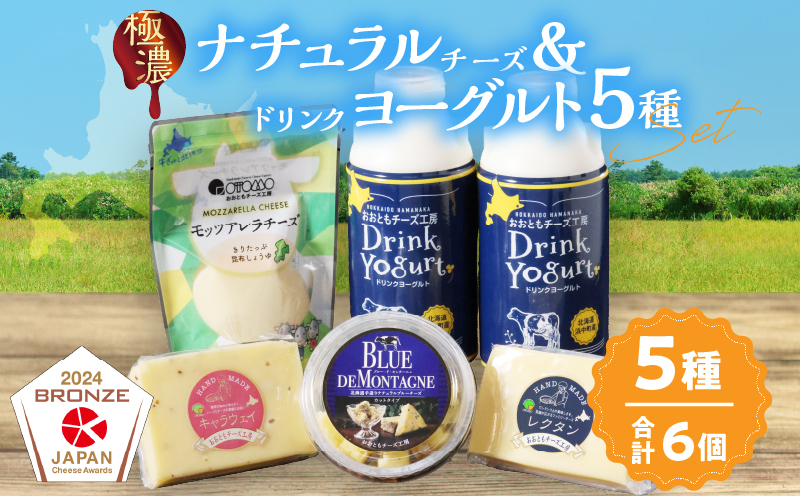 【おおともチーズ工房】《人気の乳製品セット!!》ナチュラルチーズ＆ドリンクヨーグルト5種セット_H0003-038