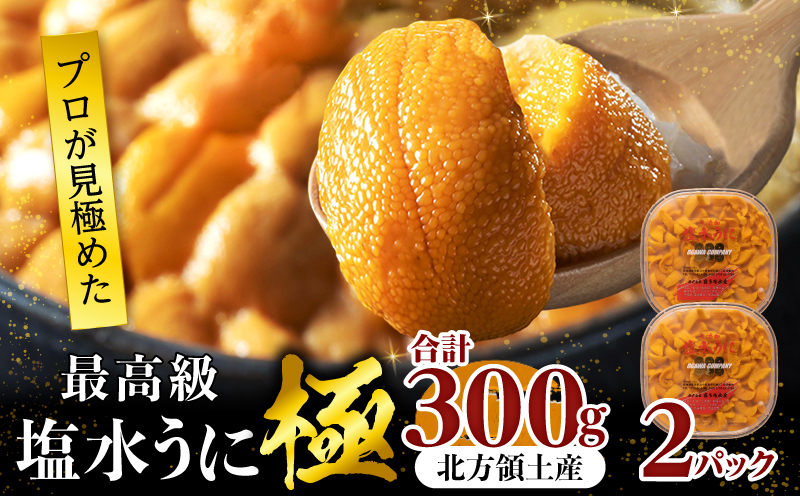 ≪プロ厳選≫最高級塩水うに(極)計300g うに ウニ 雲丹 塩水うに 海鮮 海産物 北海道 浜中町 ふるさと納税 人気_H0014-004
