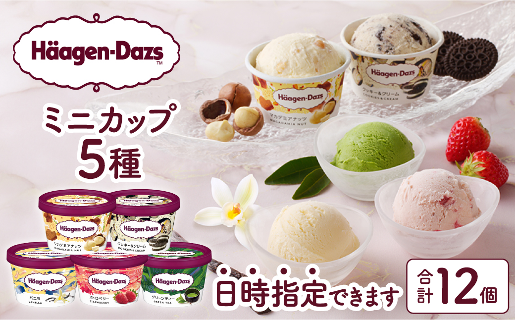 【着日指定できます!!】ハーゲンダッツ『定番ミニカップ12個セット』アイスクリーム アイス スイーツ デザート_H0016-111