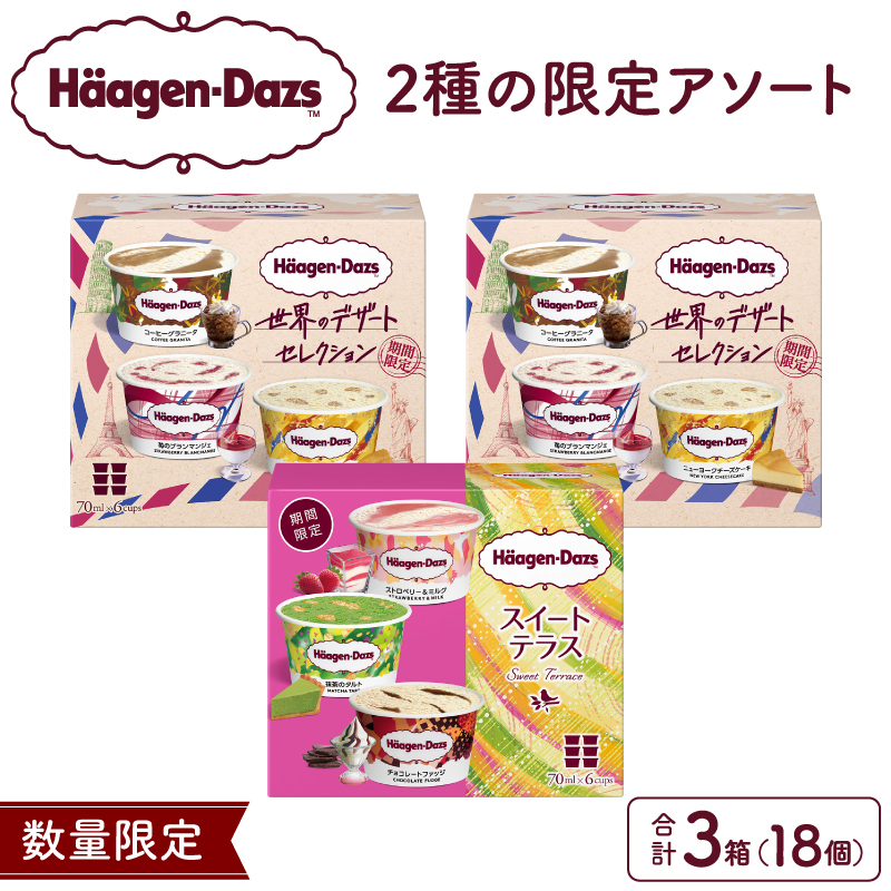 ハーゲンダッツ『アソートボックス3箱セット』アイスクリーム アイス スイーツ デザート_H0016-169
