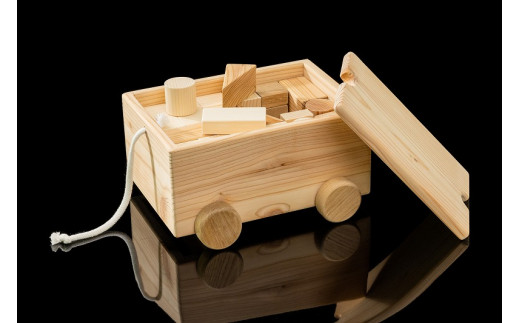 森のおもちゃ積み?セット（荷???箱付き）_H0032-001
