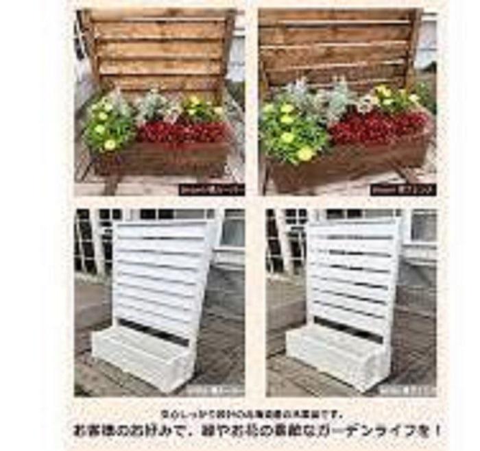 fence planter「GRANDE」横ルーバータイプ【ブラウン】