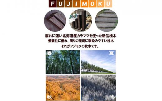 北海道産カラマツ枕木（200×105×2000）10本セット【配送不可：沖縄・離島】【 天然木 DIY ガーデン お庭 アウトドア 木製 標茶町 北海道 】