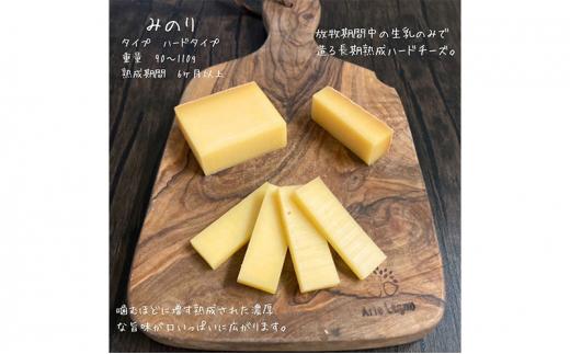 北海道産 牧場 自家製 ハードタイプ チーズ みのり 100g×３