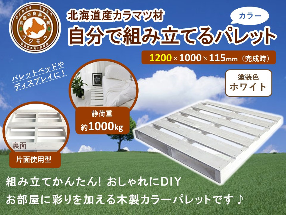 「自分で組み立てるカラーパレット」1200×1000×115（mm）片面使用型【 天然木 DIY ガーデン お庭 アウトドア ウッドデッキ 標茶町 北海道 】