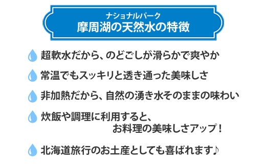 1820. 定期便 摩周湖の天然水 水 非加熱製法 毎月 全2回 500ml×16本 計32本 硬度 18.1mg/L ミネラルウォーター 飲料水 軟水 備蓄 送料無料 北海道 弟子屈町 10000円