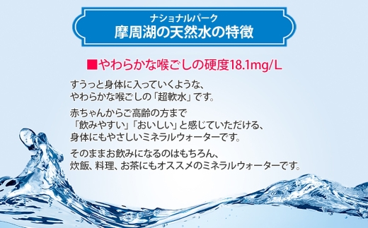 1824. 定期便 摩周湖の天然水 水 非加熱製法 毎月 全2回 500ml×20本 40本 硬度 18.1mg/L ミネラルウォーター 飲料水 軟水 送料無料 北海道 弟子屈町 11000円