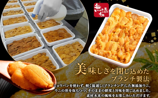  3553. 無地熨斗 ウニ チリ産 冷凍 うに 海鮮 200g 4人前 雲丹 丼 海鮮 丼 セット 熨斗 のし 名入れ不可 送料無料 北海道 弟子屈町