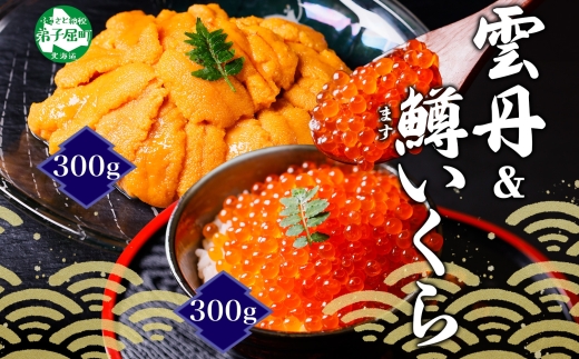 3621. 雲丹 計300g 鱒いくら 醤油漬け 計300g 海鮮 2種セット うに ウニ チリ産 ミョウバン不使用 冷凍 鱒 ます マスいくら イクラ いくら醤油 魚卵 海鮮丼 手巻き寿司 寿司 すし つまみ おつまみ おかず ごはんのおとも 人気 グルメ お取り寄せ 送料無料 北海道 弟子屈町