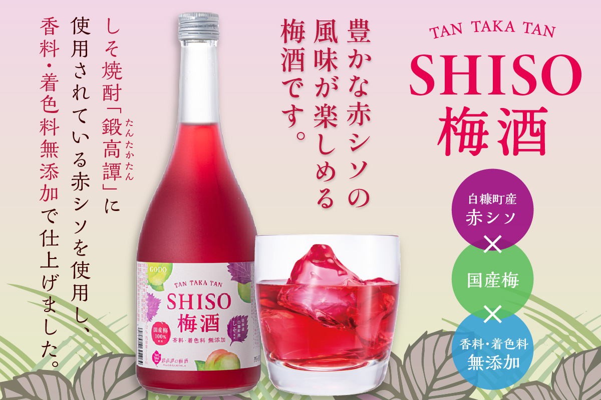 鍛高譚（たんたかたん）の梅酒[720ml]【4本セット】しそ 紫蘇 シソ 梅酒 梅 果実酒 お酒 アルコール お湯割り 水割り ロック ストレート 本格焼酎 定番焼酎 晩酌