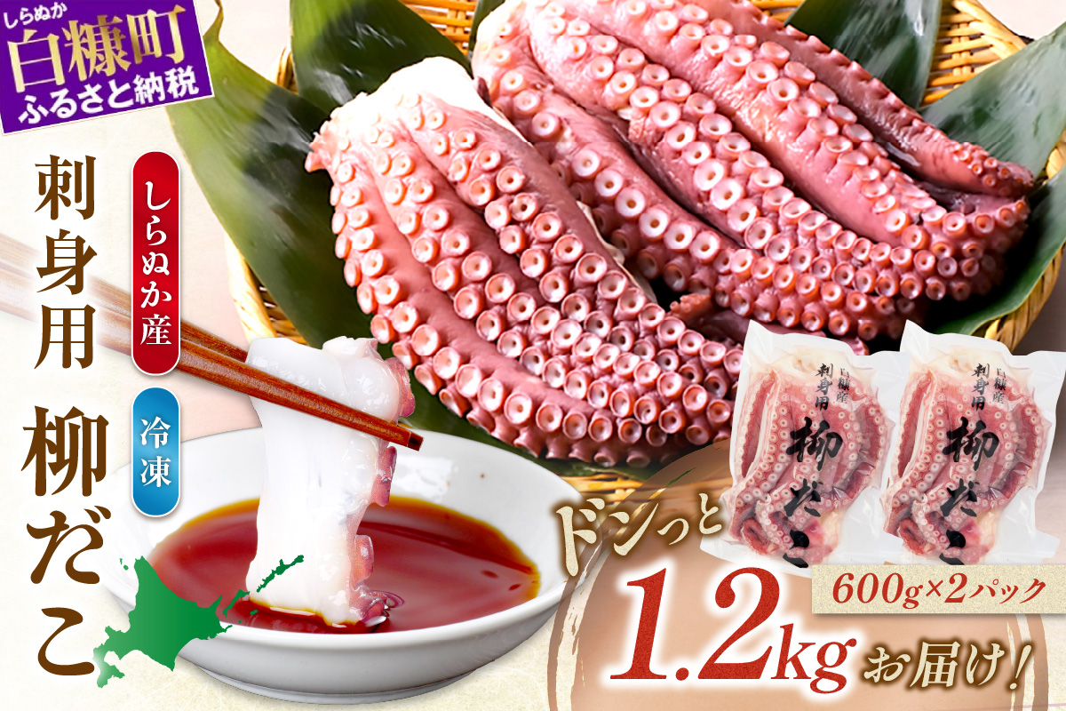 しらぬか産刺身用柳だこ【600g×2個入り】