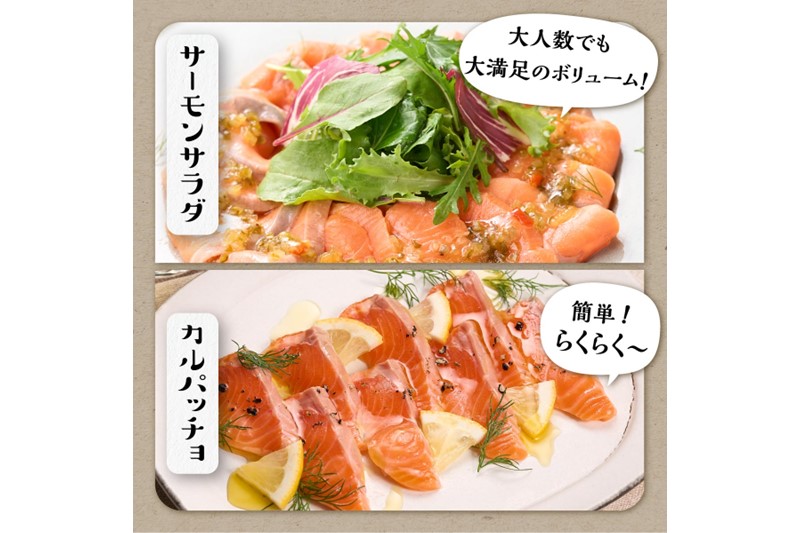 ギンサケサーモン【1kg】 小分け 下処理不要 絶品の「塩締め」レシピ ふるさと納税 海鮮 サーモン 鮭 魚 銀鮭 刺身 生食用 さけ サケ ふるさと ランキング 人気 魚介類 魚介 北海道 白糠町